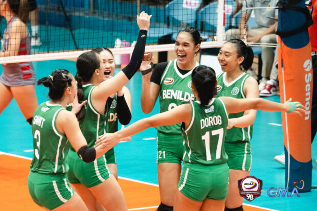 St. Benilde Lady Spikers win their back-to-back NCAA championships. –NCAA PHOTO