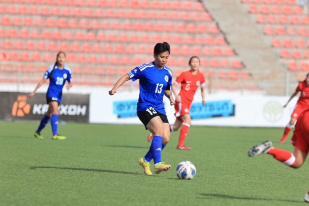 Meryll Serrano wasone of the goal scorers for the Filipinas against Hong Kong.