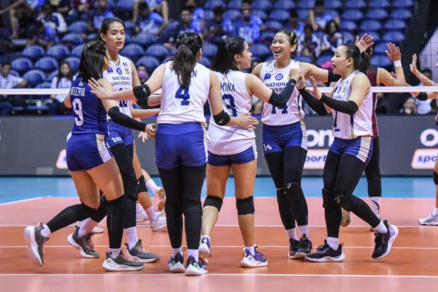 NU Lady Bulldogs get back on tracking with whipping of UP Fighting Maroons. –UAAP PHOTO