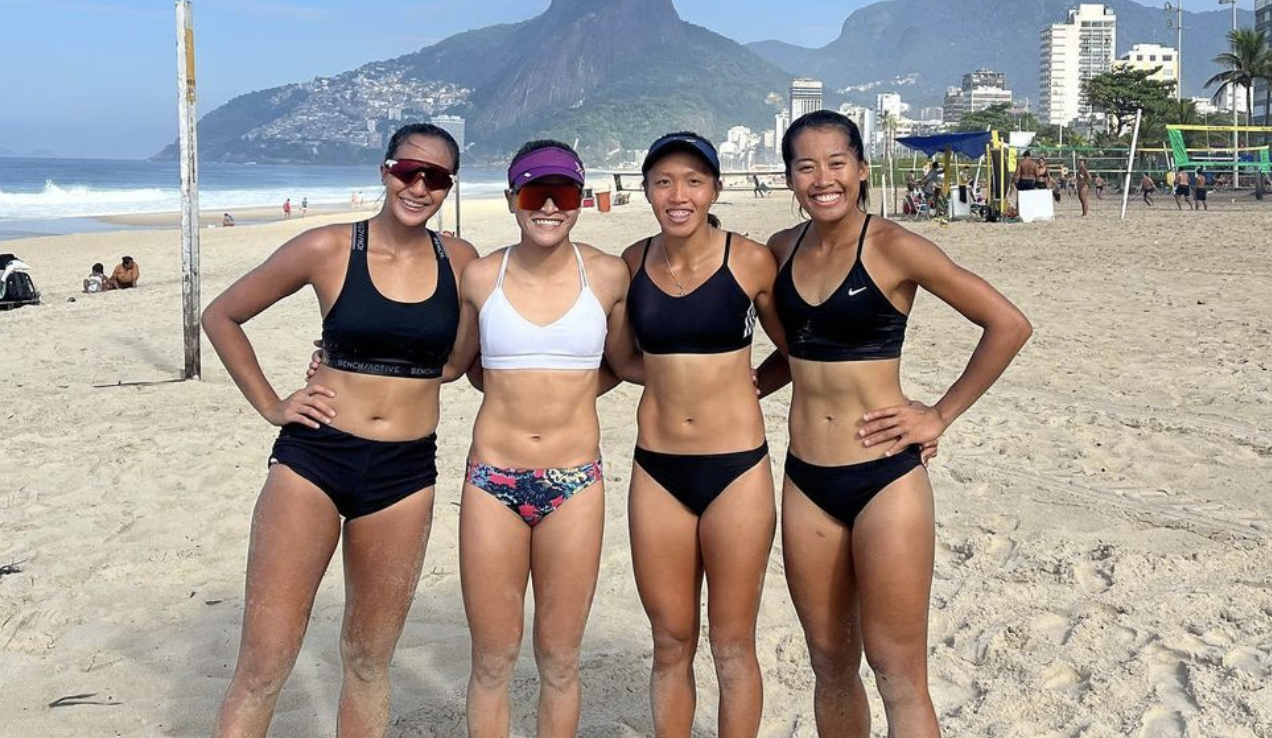 Seleção feminina de vôlei de PH é desafiada pelo clima durante treino no Brasil