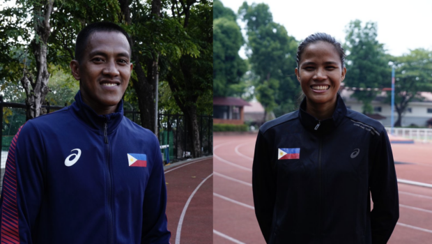 Filipino athletics bets Aries Toledo and Sarah. Dequinan try to regain the gold medal in the upcoming 32nd SEA Games in Cambodia.