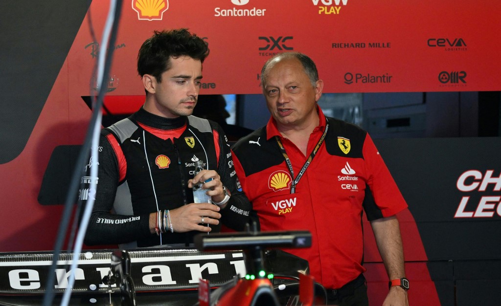 rrari's team principal Frederic Vasseur before the first practice session for the 2023 Miami Formula One Grand Prix at the Miami International Autodrome in Miami Gardens, Florida, on May 5, 2023.