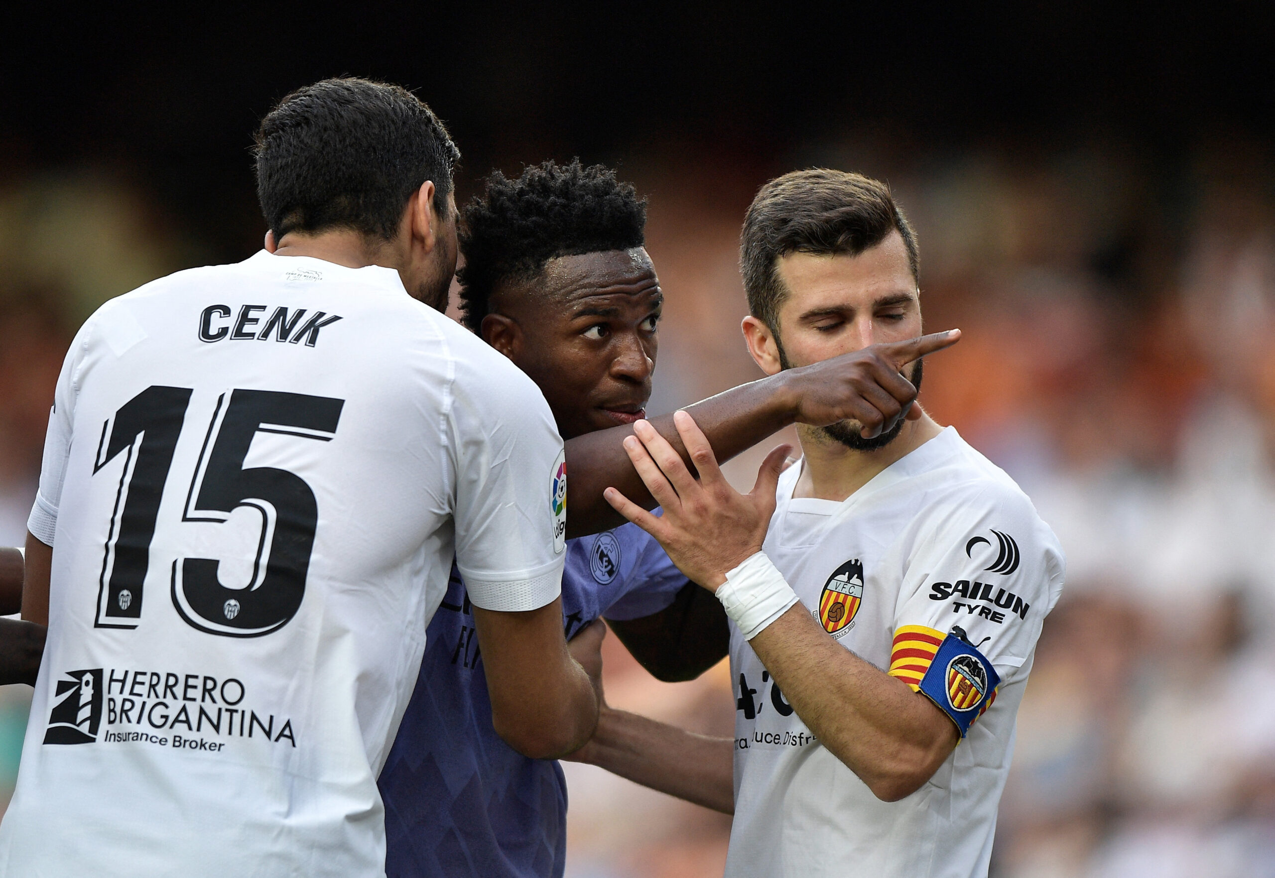 Real Madrid players wear Vinícius' jersey before Spanish league game