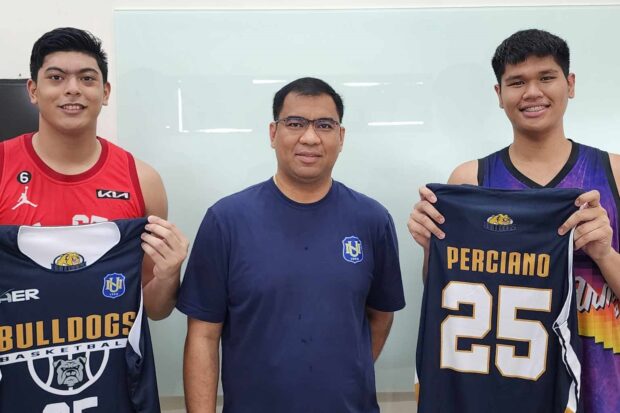 NU Bulldogs' newest recruits Kurt Perciano and Drex Delos Reyes. –CONTRIBUTED PHOTO