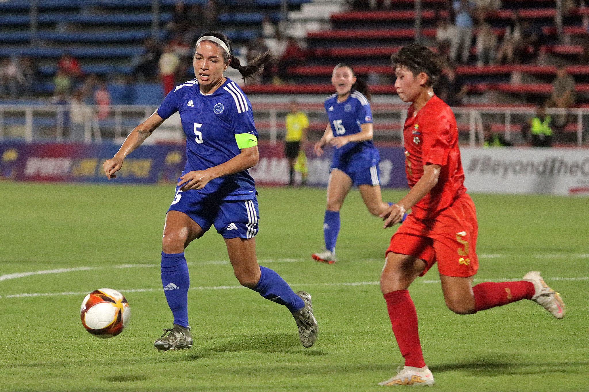 Philippines vs Myanmar in the 32nd SEA Games. –PHILIPPINE WOMEN'S FOOTBALL TEAM