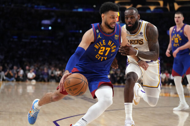 Jamal Murray (left) and the Nuggets have run away from LeBron James and the Lakers.
