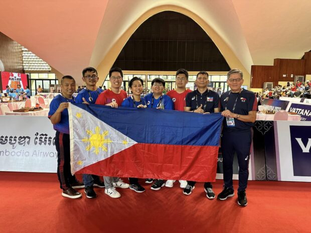 Members of the Philippine chess team participating in the ouk chaktrang events in the SEA Games 2023. –WGM Janelle Mae Frayna Facebook