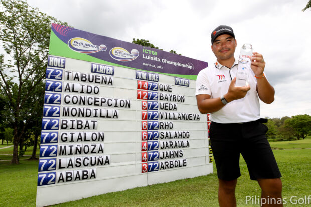 Miguel Tabuena leads the ICTSI Luisita Championship.  – SUPPORTED PHOTO