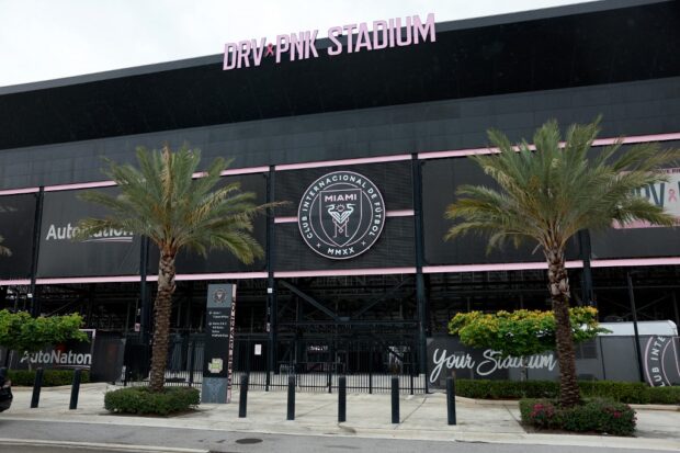 The DRV PNK stadium where the professional soccer team Inter Miami plays games on June 07, 2023 in Fort Lauderdale, Florida. Reports indicate the team has signed Argentine legend Lionel Messi as a free agent. 