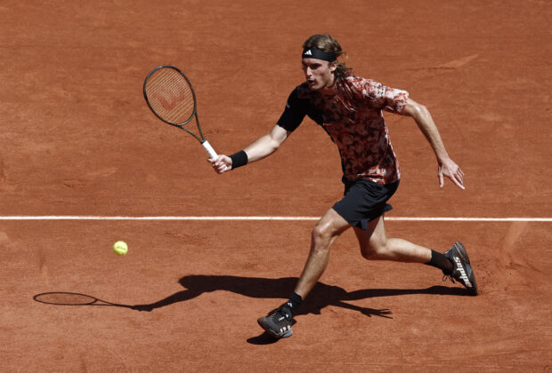 French Open - Roland Garros, Paris, France - May 31, 2023  Greece's Stefanos Tsitsipas in action during his second round match against Spain's Roberto Carballes Baena REUTERS/Benoit Tessier