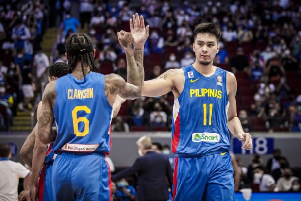 Jordan Clarkson and Kai Sotto (No. 11) will be pursuing NBA contracts just when the Philippine Team starts preparations for the World Cup. FIBA.COM