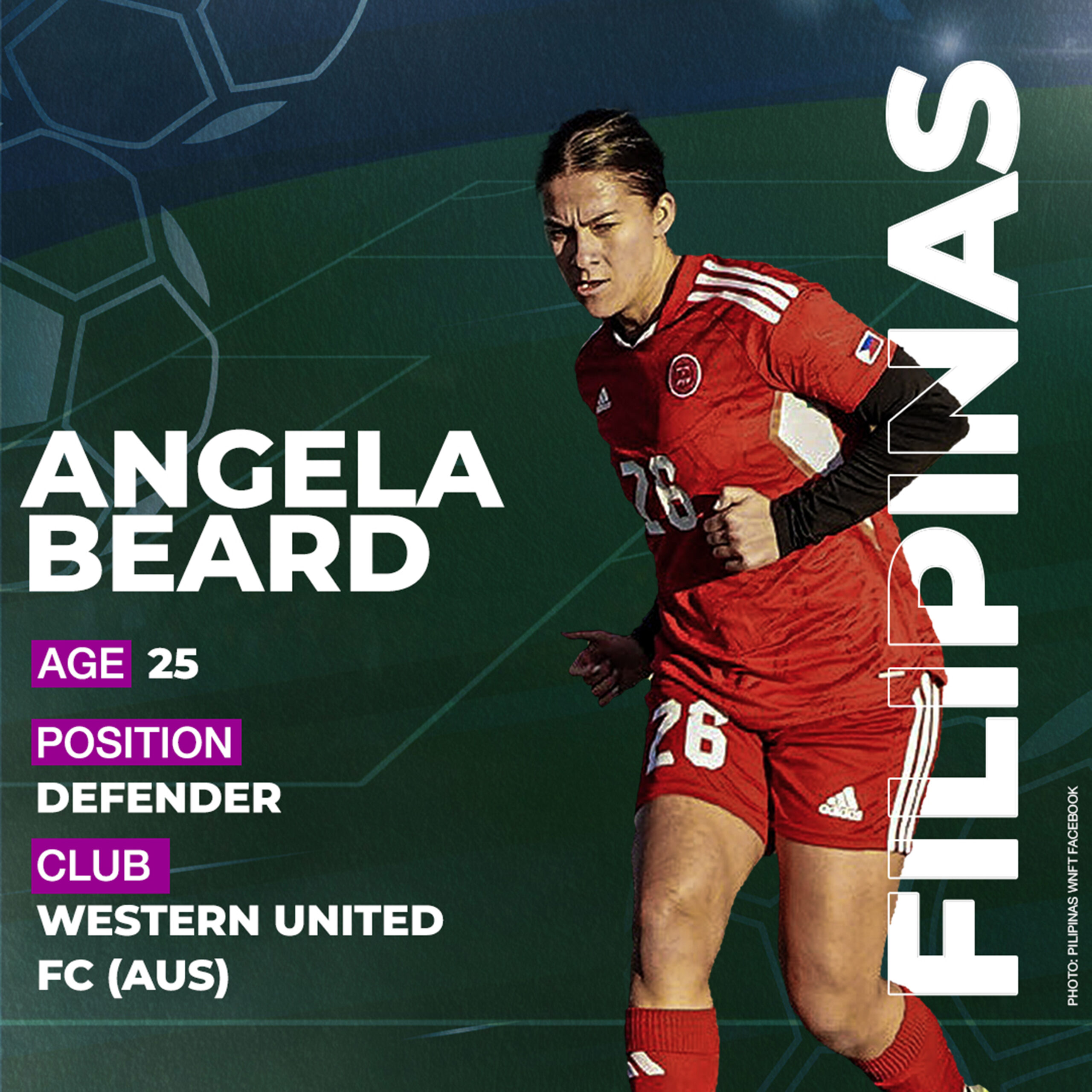 Filipinas' Angela Beard fifa women's world cup