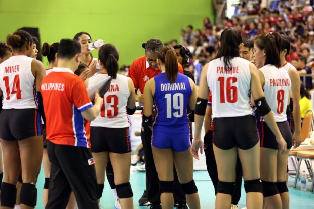 Philippine women's team in the SEA VLeague vs Indonesia