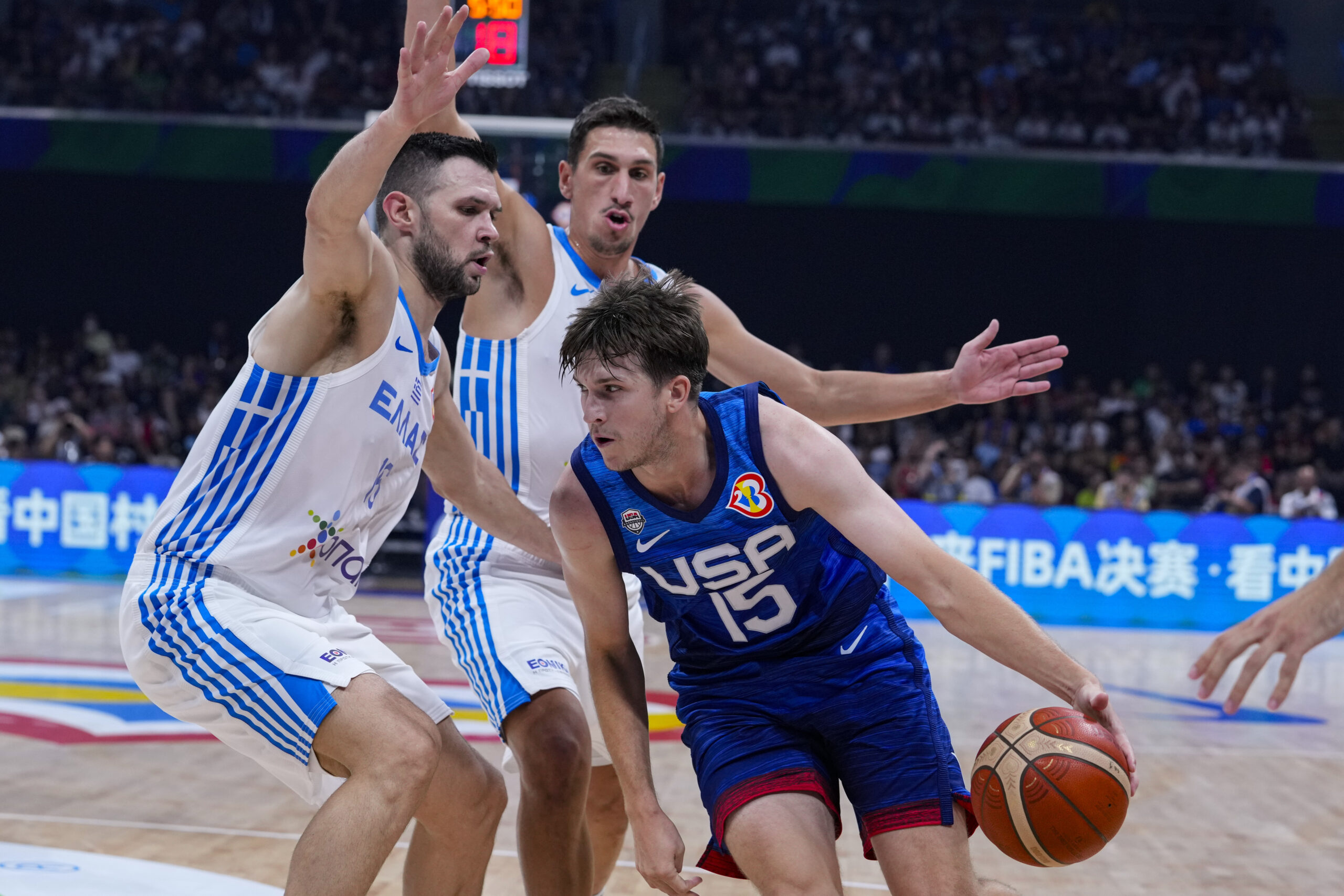 Team USA eases past Greece to advance to Fiba World Cup second round