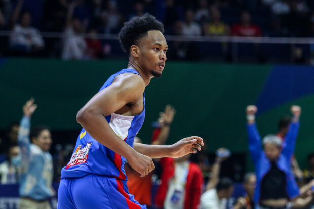 AJ Edu during the FIBA ​​World Cup with Gilas Philippines.
