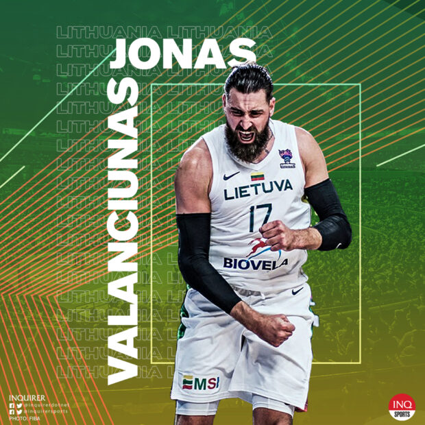 جوناس فالانسيونا، كأس العالم لكرة السلة، ليتوانيا