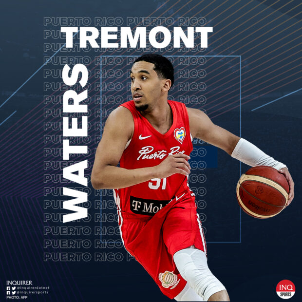 Puerto Rico's Tremont Waters Fiba World Cup