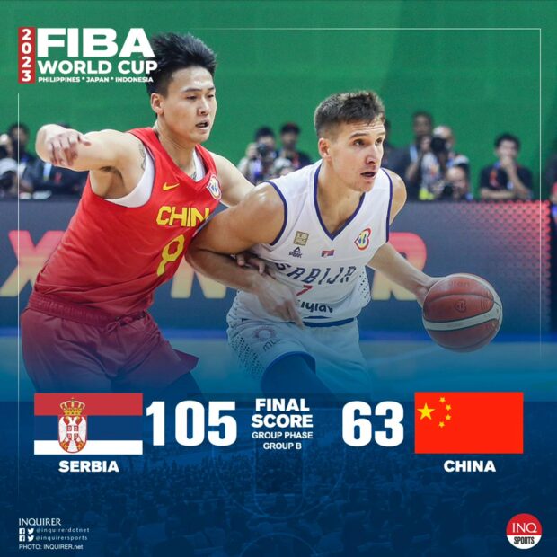 Final Score Serbia China Fiba World Cup