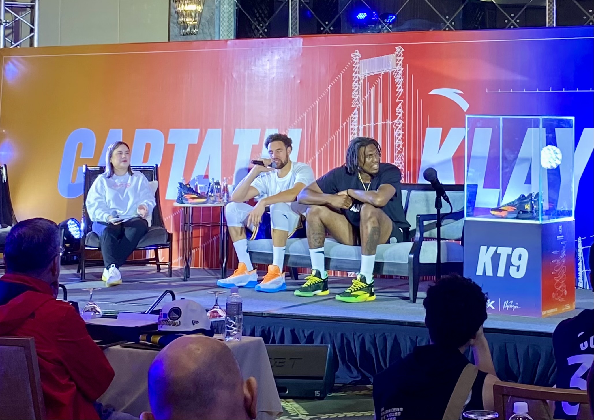 Golden State Warriors Klay Thompson and Kevon Looney are in Manila NBA