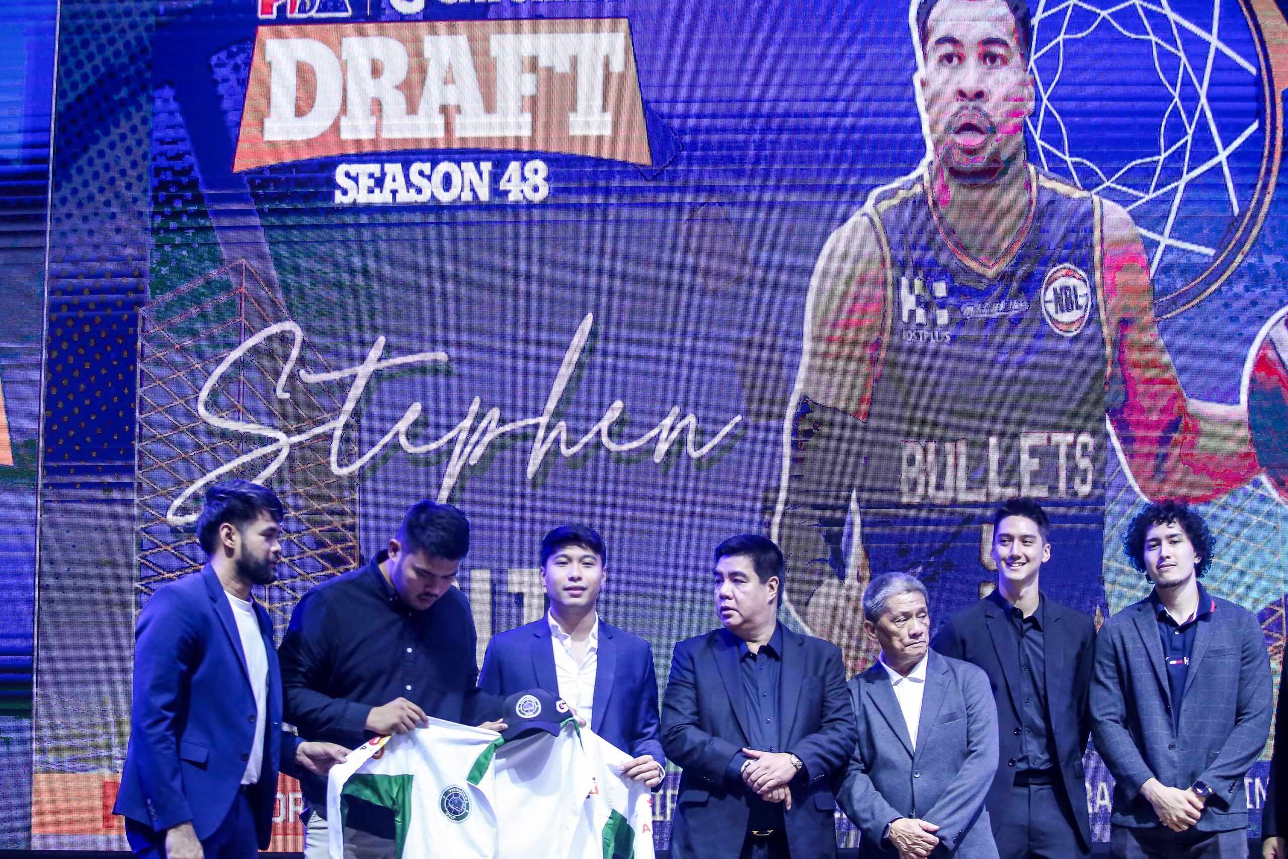 Stephen Holt (not present) is the no. 1 overall pick by Terrafirma in the 2023 PBA Draft.