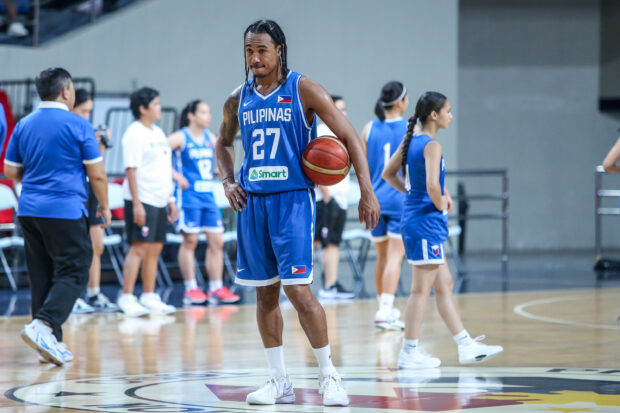 Gilas Pilipinas' Chris Newsome during training for the Asian Games