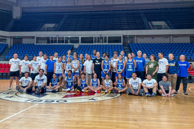 Photo form the joint practice between the Asian Games-bound Gilas men's and women's basketball team. 