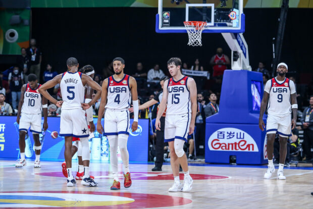 Team USA in the Fiba World Cup bronze medal match.