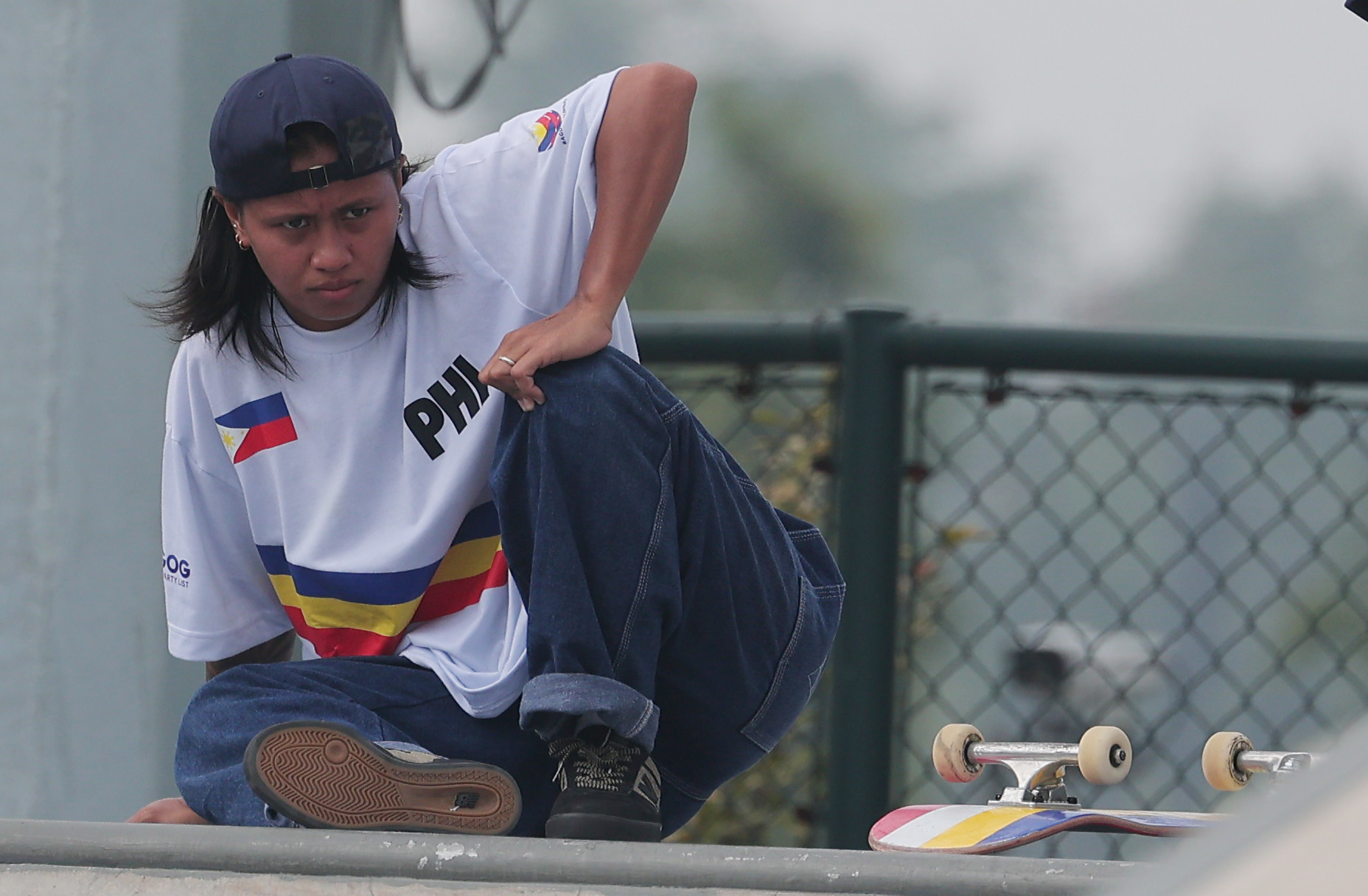 Margielyn Didal did not finished her turns during the finals of Street Style Skateboarding competition of the 19th Asian Games being held in Hangzhou, China.PSC/POC Media Pool