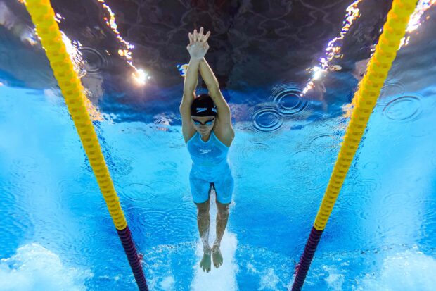 Philippines' Kayla Sanchez swimming Paris Olympics