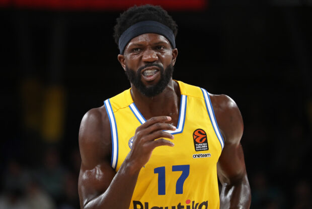 Suleiman Braimoh during the match between FC Barcelona and Maccabi Playtika Tel Aviv, corresponding to the week 22 of the Euroleague,