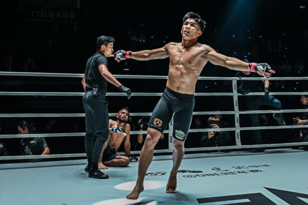 Filipino fighter Fritz Biagtan in ONE Championship.