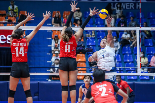 Dimdim Pacres and the Galeries Tower in the PVL All-Filipino Conference.