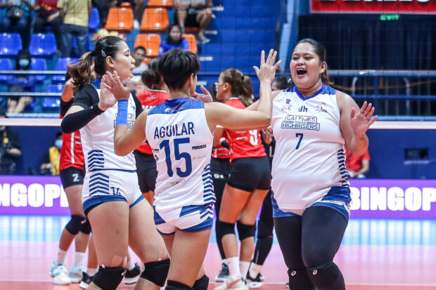 Dimdim Pacres and the Galeries Tower in the PVL All-Filipino Conference.