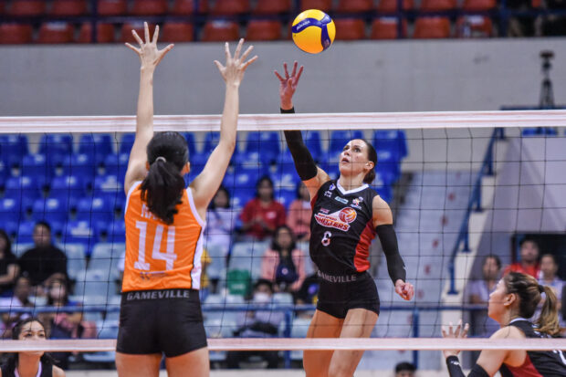 PLDT High Speed Hitters' Savannah Davison in the PVL All-Filiipino Conference