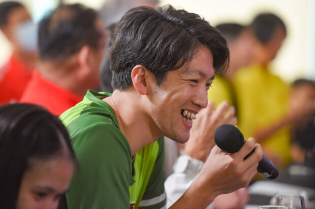 Nxled Chameleons's Japanese coach Taka Minowa during the PVL press conference.