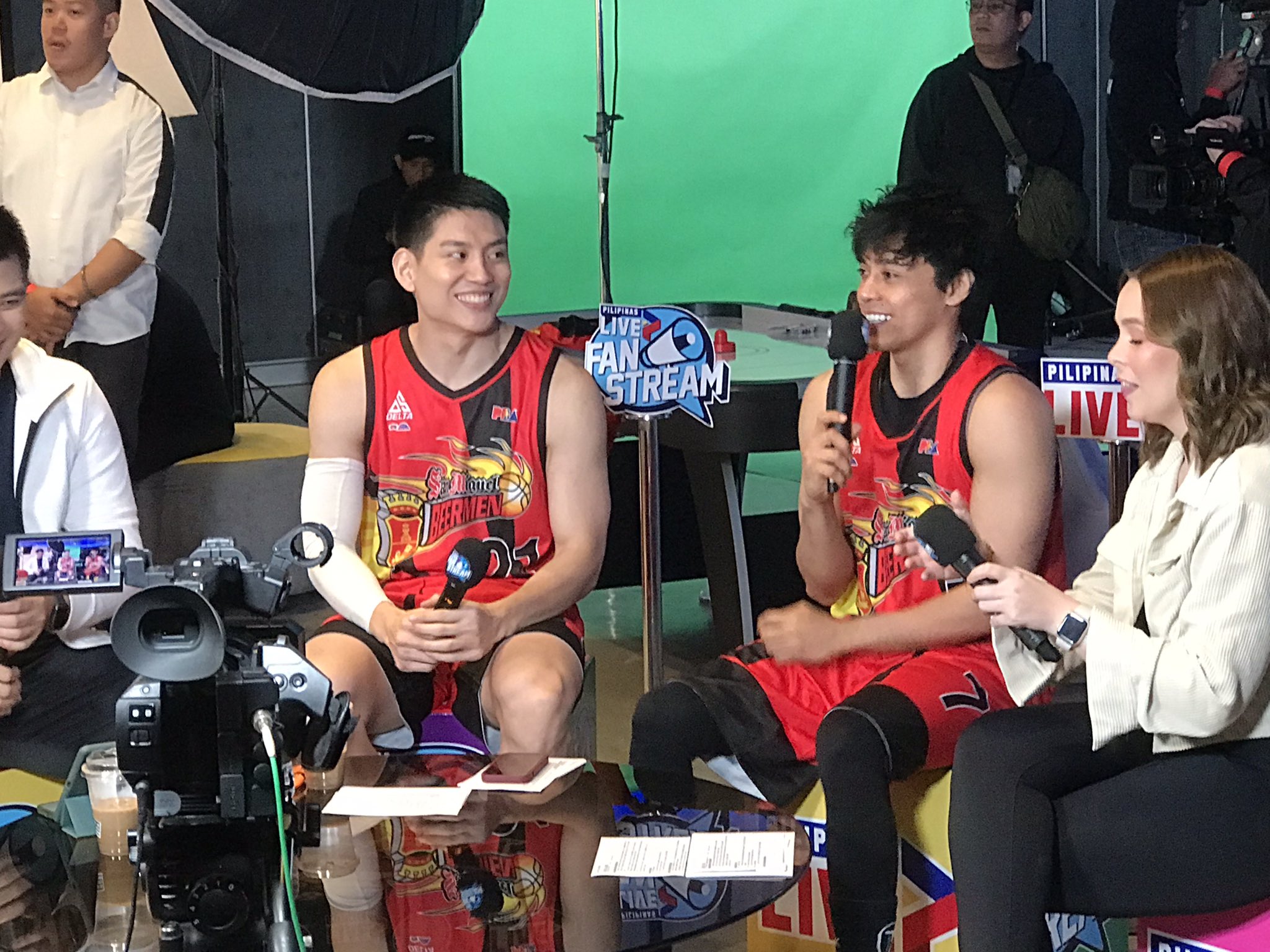 San Miguel's newest recruit Jeron Teng (left) with Terrence Romeo.