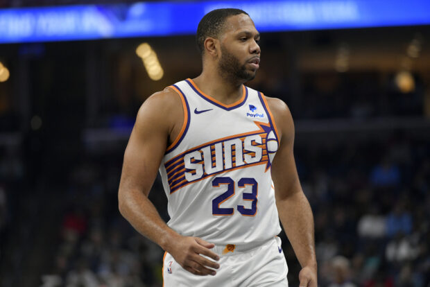 Phoenix Suns guard Eric Gordon (23) plays in the first half of an NBA basketball game against the Memphis Grizzlies on Friday, Nov. 24, 2023, in Memphis.