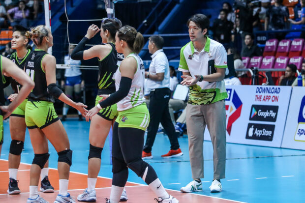 Nxled coach Taka Minowa and the Chameleons in the PVL All-Filipino Conference
