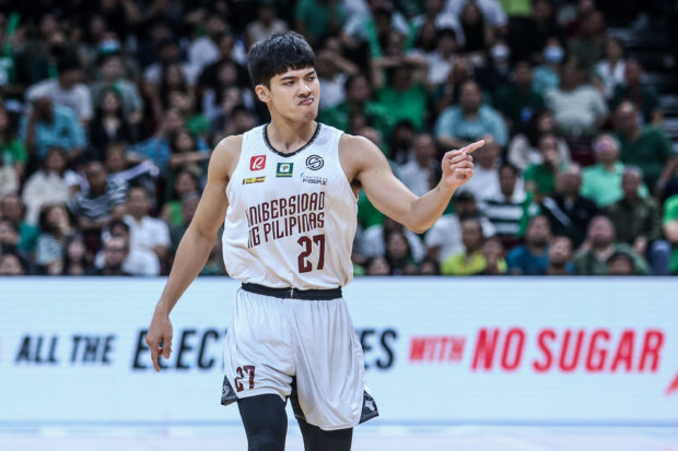 UP Fighting Maroons' CJ Cansino plays his final game in the UAAP in the Season 86 Finals Game 3.