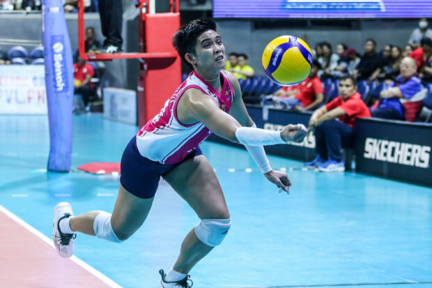 Creamline Cool Smashers' Tots Carlos in the PVL All-Filipino Conference.