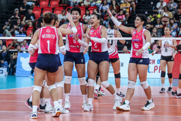 Tots Carlos leads Creamline Cool Smashers in latest win in the PVL All-Filipino Conference. 