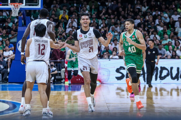 UP Fighting Maroons' Aldous Torculas in Game 1 of the UAAP Season 86 men's basketball tournament.