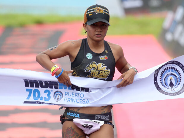 Leyann Ramo dominates the women's Ironman Puerto Princesa 70.3 race.