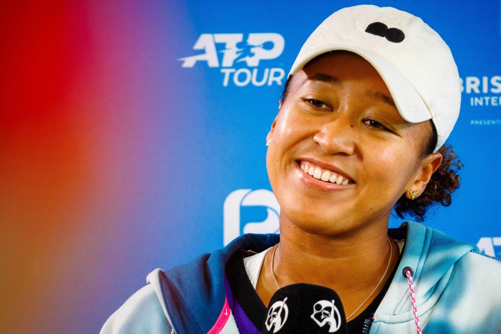 Japan’s Naomi Osaka attends a press conference ahead of the Brisbane International tennis tournament in Brisbane on December 30, 2023.