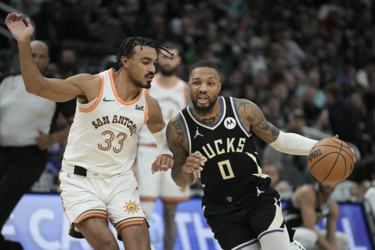 NBA: Damian Lillard Joins 20,000-point Club, Bucks Defeat Spurs ...