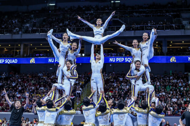 NU Pep Squad in the UAAP Cheerdance 2023 Competition.