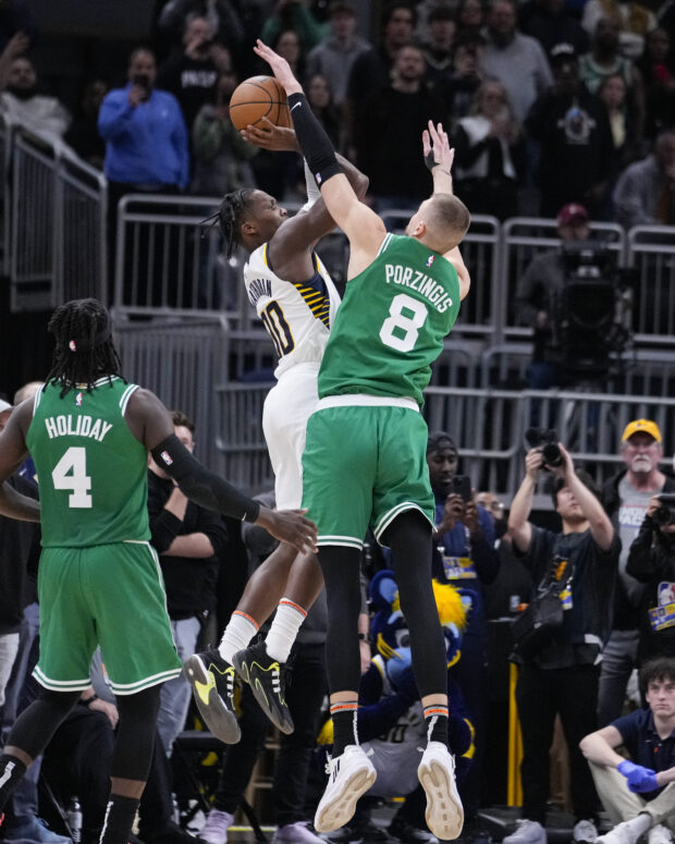Celtics Porzingis Pacers Mathurin NBA