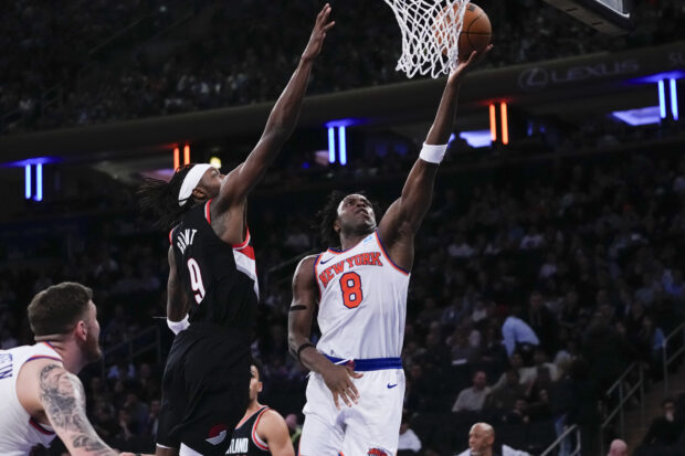 OG Anunoby Knicks NBA vs Trail Blazers