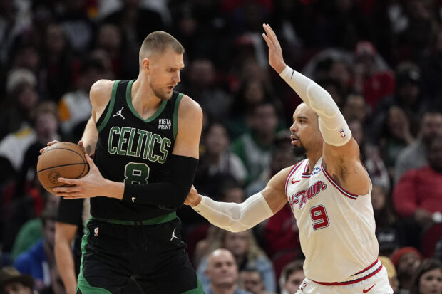 Kristaps Porzingis Celtics vs Rockets NBA