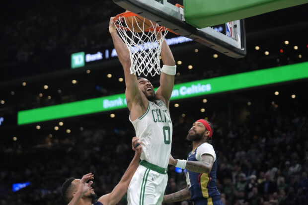 Jayson Tatum Celtics vs Pelicans NBA